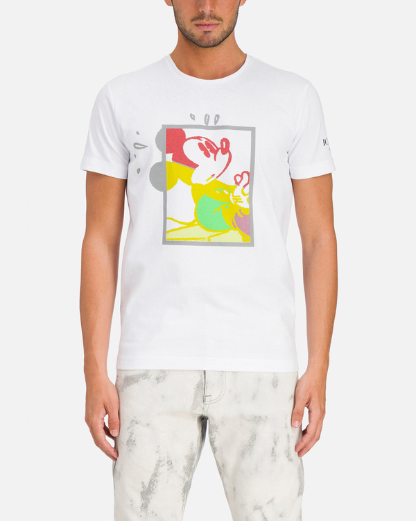 T-shirt da uomo bianca in collaborazione con Walt Disney - Iceberg - Official Website