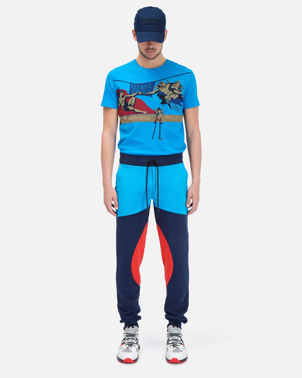 Turquoise Iceberg T-shirt with red and blue Michelangelo design - Iceberg - Official Website