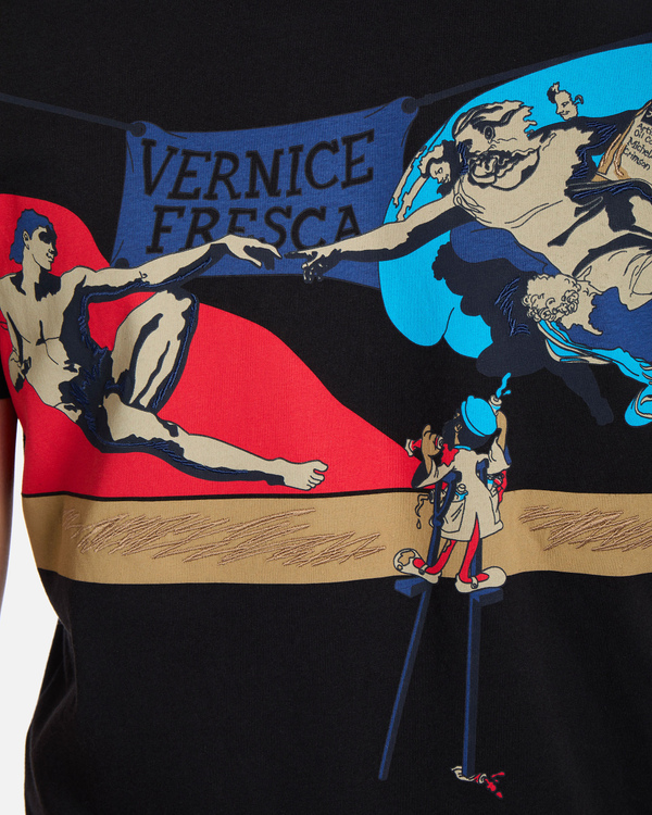 Black Iceberg T-shirt with red and blue Michelangelo design - Iceberg - Official Website