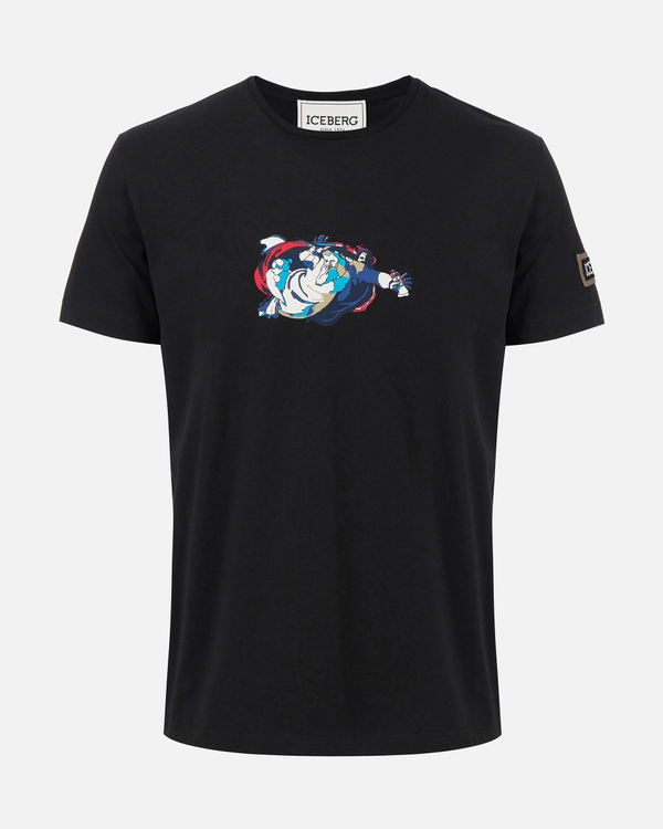 Black Iceberg T-shirt with Michelangelo design - Iceberg - Official Website