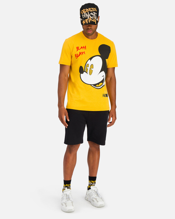 Yellow Iceberg T-shirt with large Mickey Mouse graphic - Iceberg - Official Website
