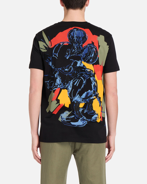 Black Iceberg T-shirt with multicolor graffiti-style Mickey Mouse - Iceberg - Official Website