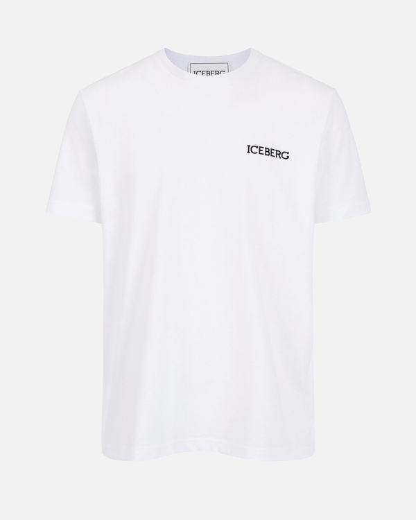 White Iceberg T-shirt with graffiti-style logo - Iceberg - Official Website
