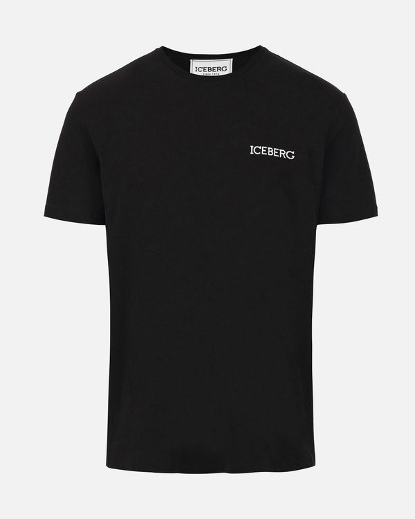 T-shirt da uomo nera con stampe Iceberg sul retro - Iceberg - Official Website