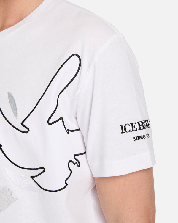 White Iceberg T-shirt with Mickey Mouse graphic  - Iceberg - Official Website