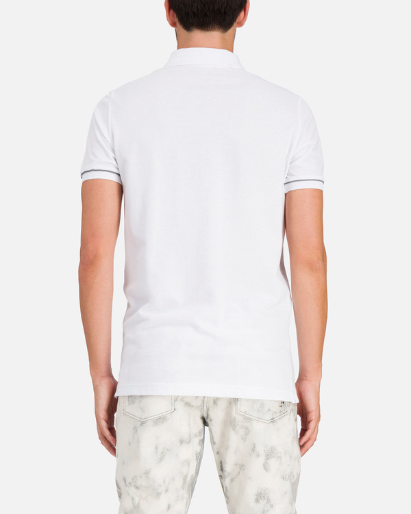 White polo neck Iceberg T-shirt with gray stripe - Iceberg - Official Website