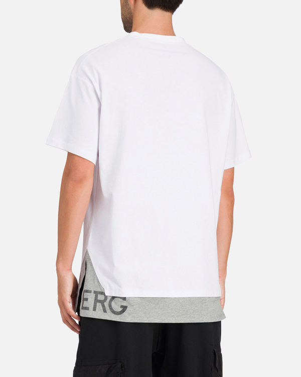 White T-shirt with Iceberg logo on gray hem - Iceberg - Official Website
