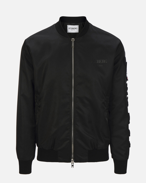 Black Iceberg bomber jacket with deconstructed Mickey Mouse - Iceberg - Official Website