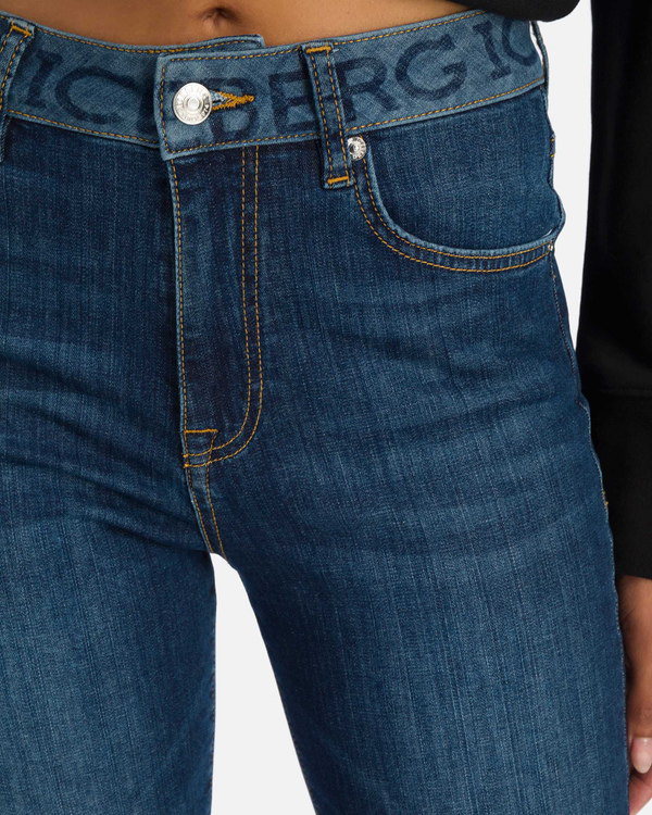 Jeans da donna skinny con logo Iceberg laserato - Iceberg - Official Website