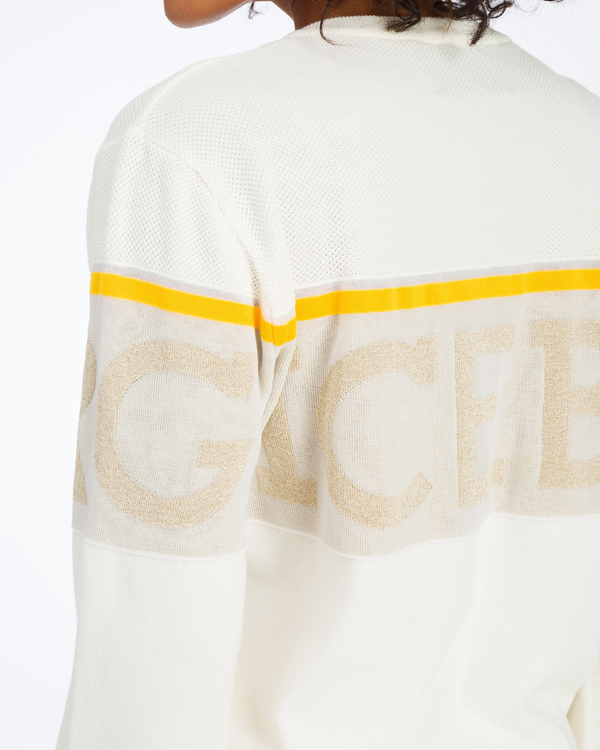 Iceberg white sweatshirt with soft gold logo - Iceberg - Official Website