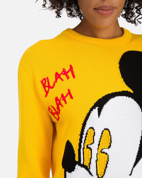 Yellow Iceberg sweater with large Mickey Mouse - Iceberg - Official Website