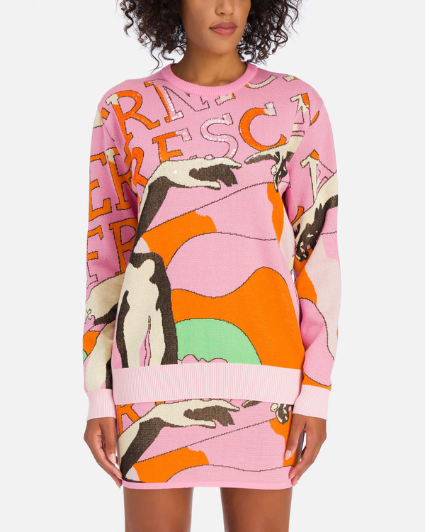 Pink multicolour Iceberg sweater with Michelangelo detail - Iceberg - Official Website