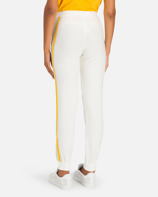 Pantaloni sportivi da donna bianchi con fascia logata - Iceberg - Official Website