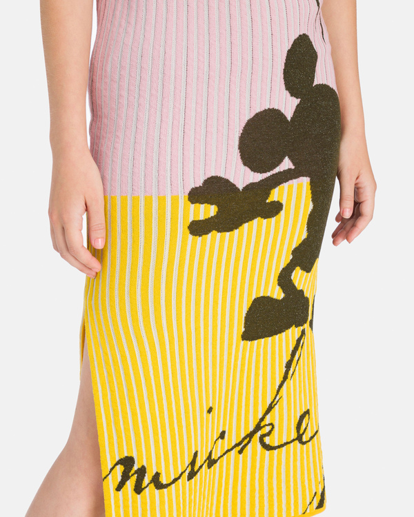 Iceberg pink and yellow ribbed midi dress with Mickey Mouse - Iceberg - Official Website