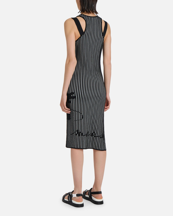 Iceberg black ribbed midi dress with Mickey Mouse - Iceberg - Official Website