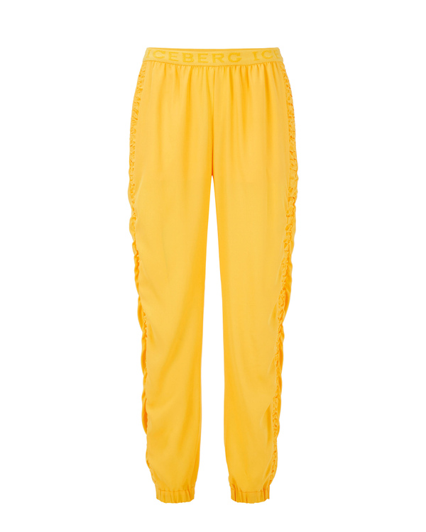 Yellow Iceberg sport pants with ruffle detail - Iceberg - Official Website