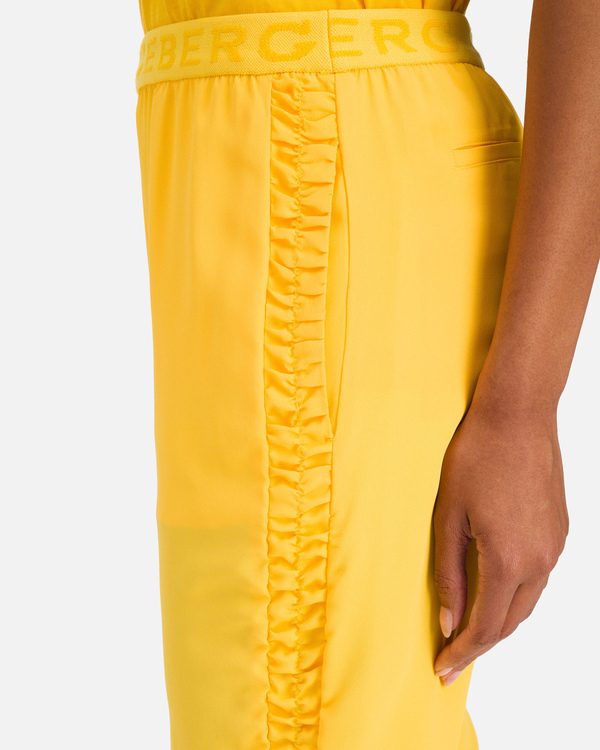 Yellow Iceberg sport pants with ruffle detail - Iceberg - Official Website