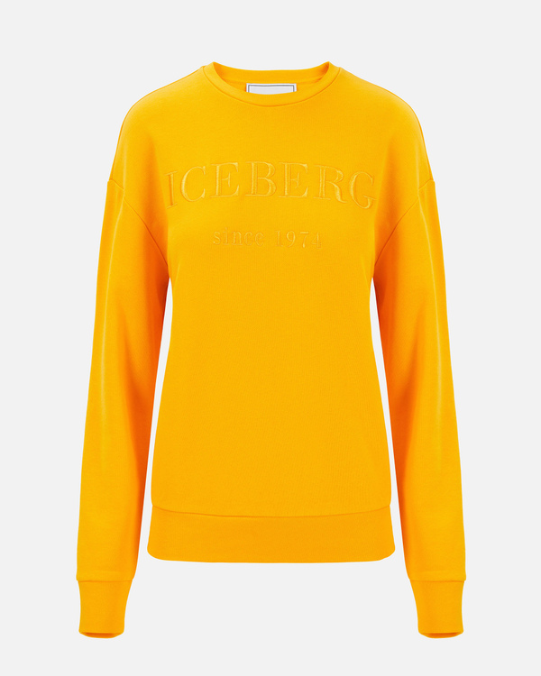 Yellow Iceberg sweater with logo - Iceberg - Official Website