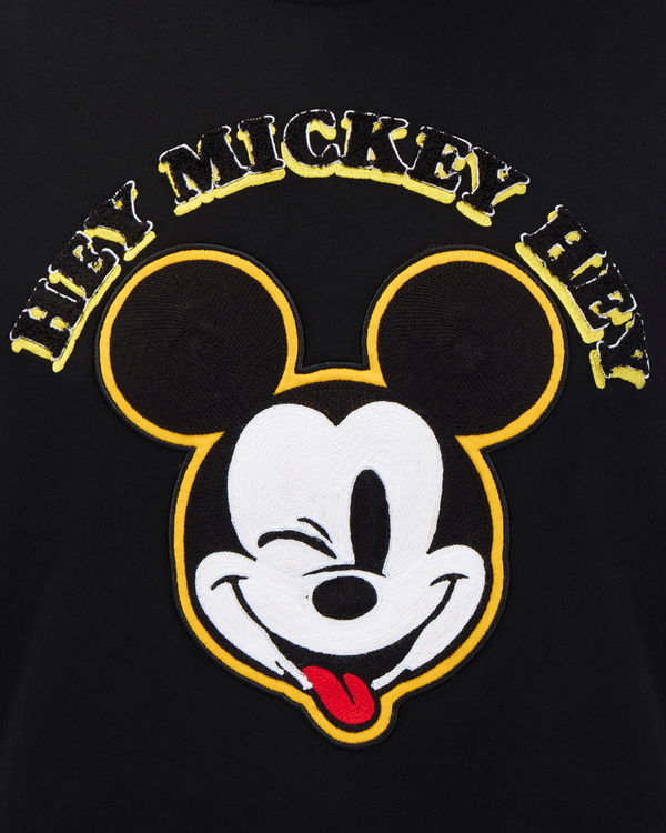 T-shirt nera da donna con ricamo Mickey Mouse - Iceberg - Official Website