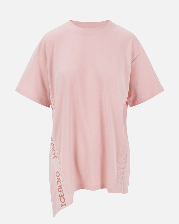 Pink Iceberg T-shirt with asymmetric hemline - Iceberg - Official Website