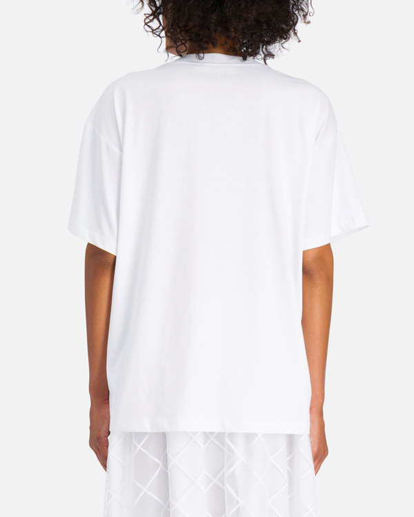 Iceberg white T-shirt with Mickey embroidered graphic - Iceberg - Official Website