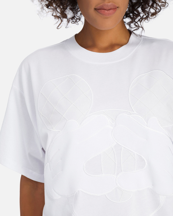 Iceberg white T-shirt with Mickey embroidered graphic - Iceberg - Official Website