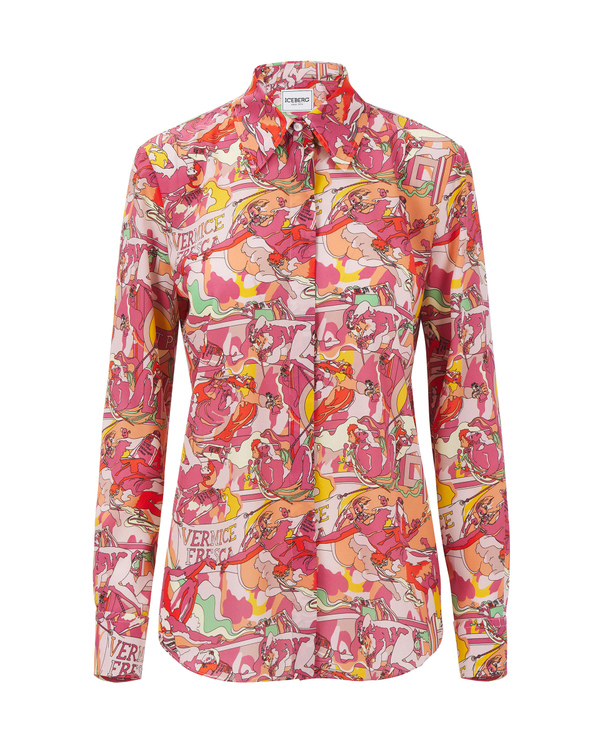 Iceberg pink multicolored shirt with printed pattern - Iceberg - Official Website