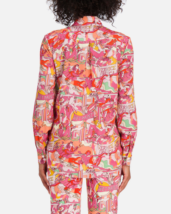 Camicia da donna multicolor con disegno all over - Iceberg - Official Website