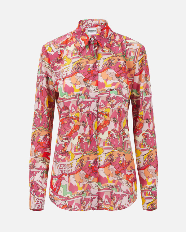 Iceberg pink multicolored shirt with printed pattern - Iceberg - Official Website