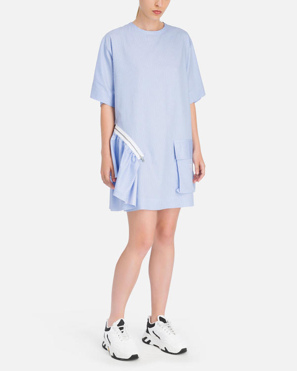 Loose fit blue striped Iceberg mini dress - Iceberg - Official Website