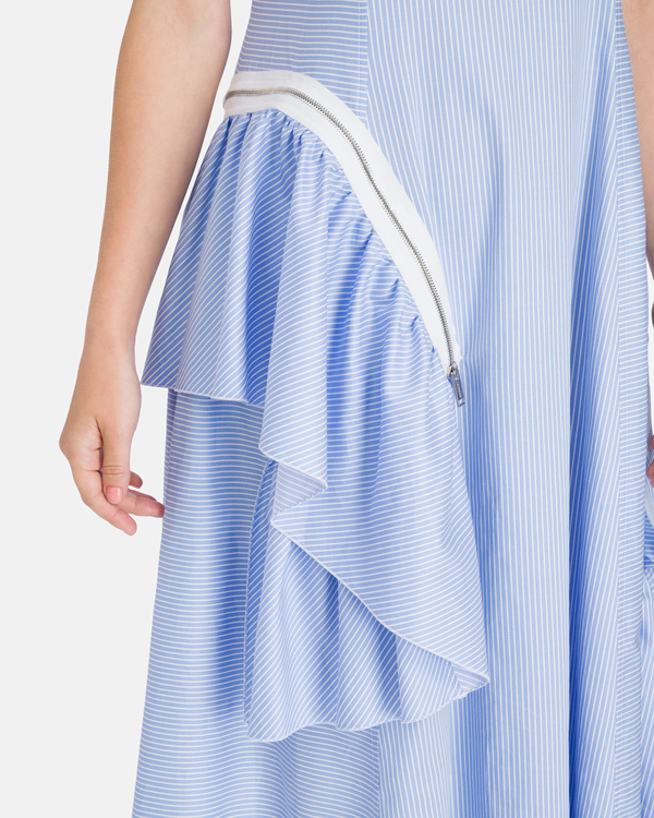 Iceberg blue striped cotton A-line dress - Iceberg - Official Website