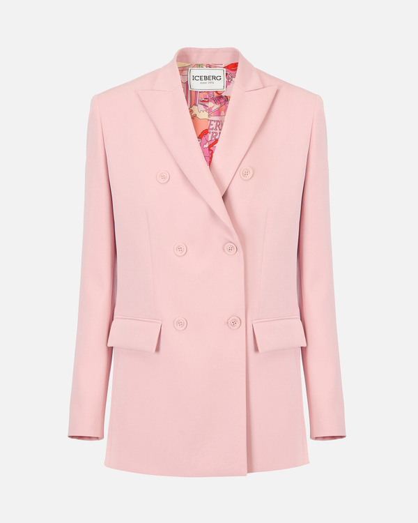Iceberg double-breasted jacket in baby pink - Iceberg - Official Website