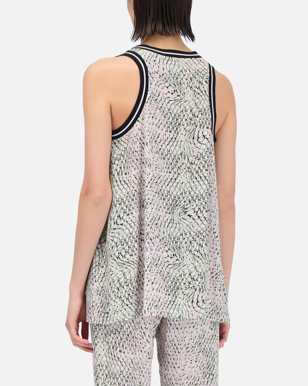 Iceberg loose fit sleeveless top in white/pink snake print - Iceberg - Official Website