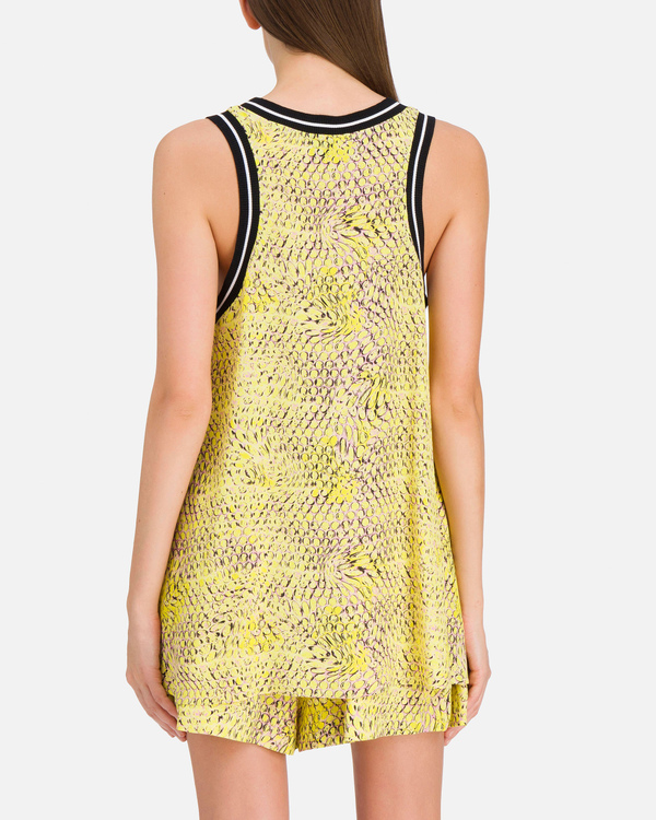 Iceberg loose fit sleeveless top in yellow snake print - Iceberg - Official Website
