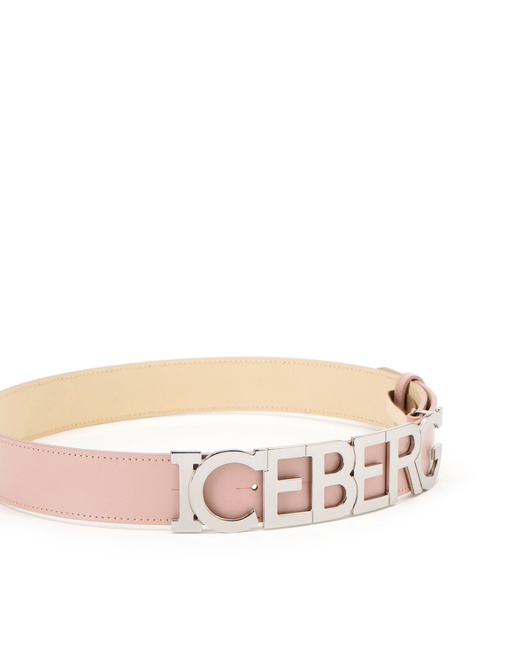 Cintura da donna rosa con fibbia logata Iceberg - Iceberg - Official Website
