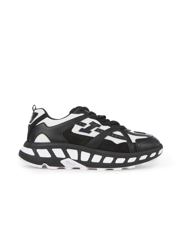 Multicoloured black and white sneakers with mesh uppers - Iceberg - Official Website