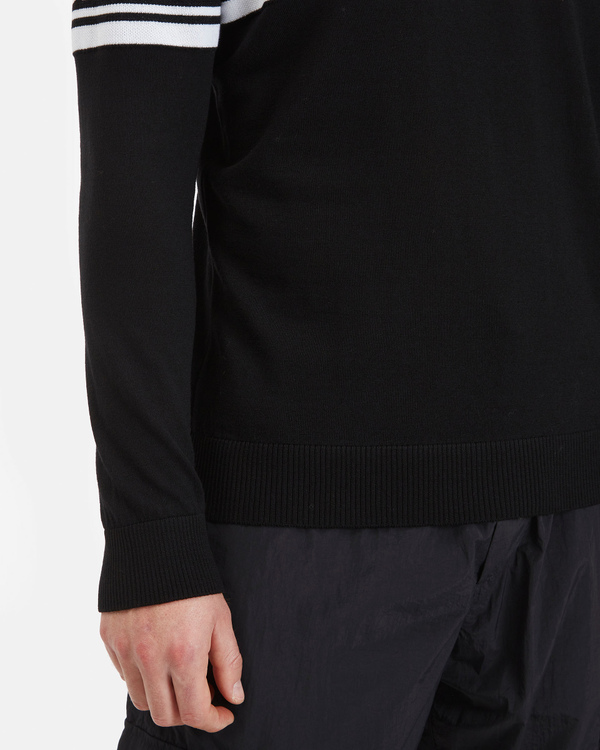 Men's black crew neck pullover with contrasting Iceberg logo - Iceberg - Official Website