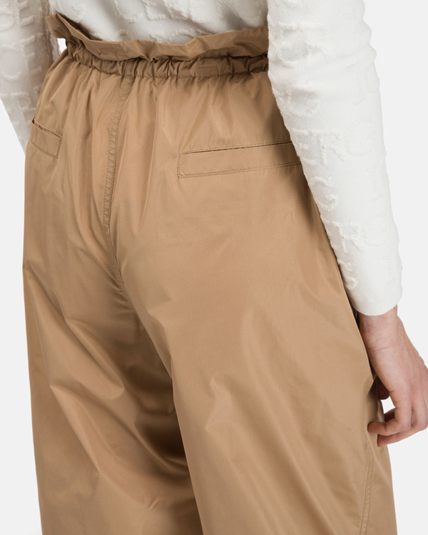 Women's hazelnut nylon paperback trousers - Iceberg - Official Website