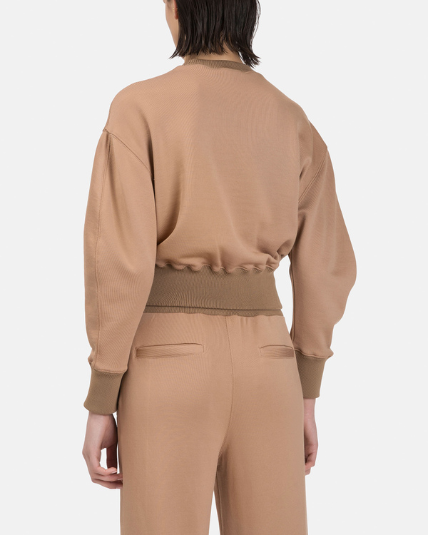 Women's camel crop sweatshirt - Iceberg - Official Website