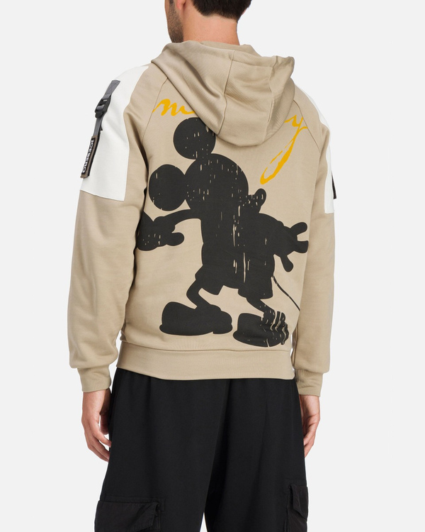 Beige Iceberg hooded sweatshirt with Mickey Mouse silhouette - Iceberg - Official Website