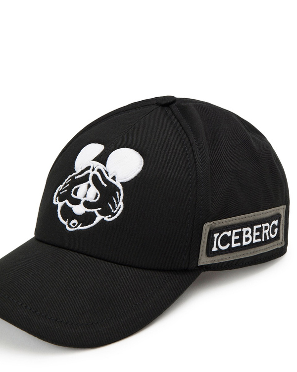 Black Iceberg baseball cap with Mickey Mouse face - Iceberg - Official Website
