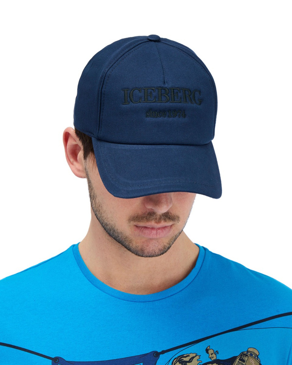 Blue Iceberg baseball cap with white logo - Iceberg - Official Website