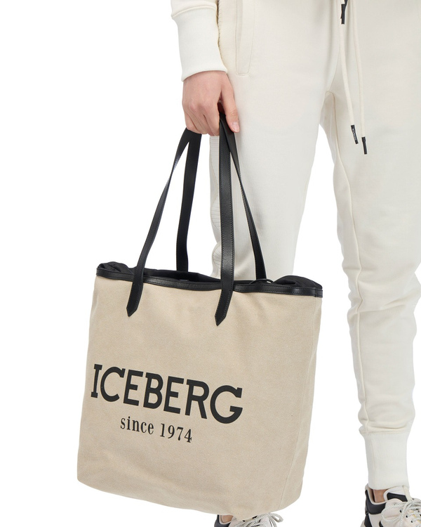 Large beige Iceberg shopping tote - Iceberg - Official Website