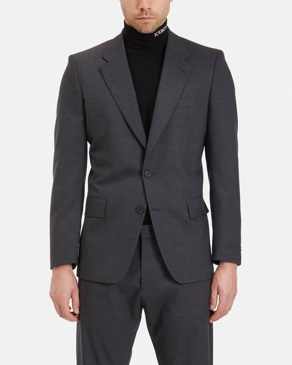 Men's anthracite cool wool lined jacket - Iceberg - Official Website