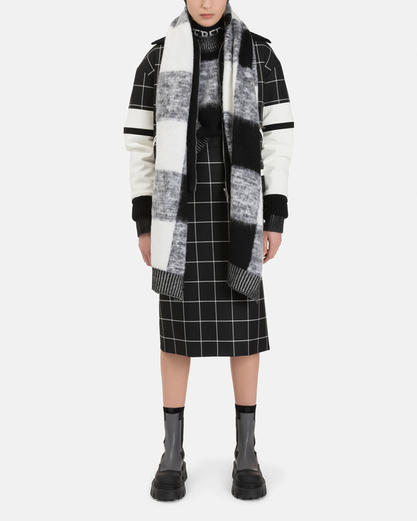Women's black checkered crop sweater - Iceberg - Official Website