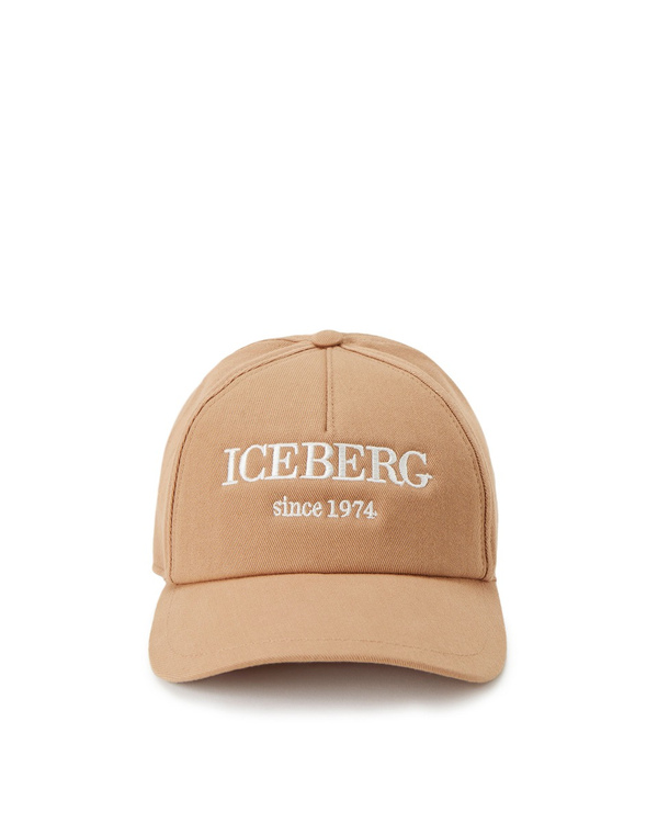 Women's camel baseball cap with contrasting logo - Iceberg - Official Website