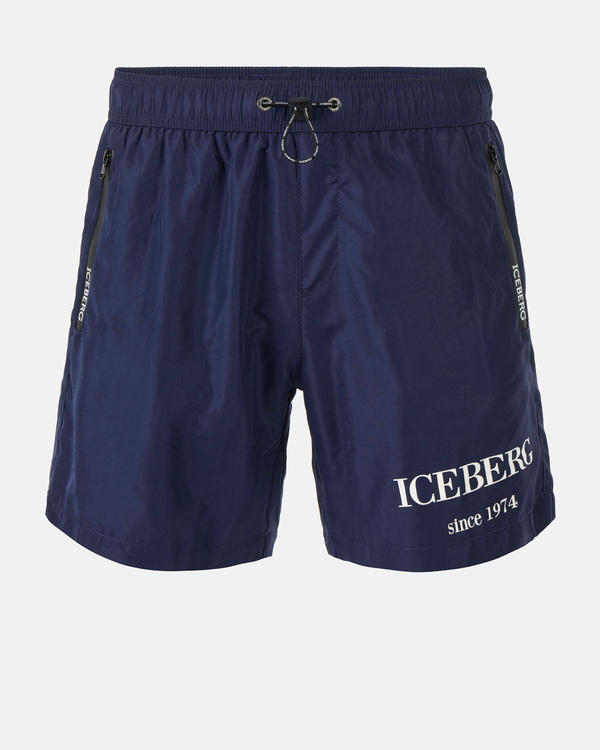 Pantaloncino mare logo heritage blu - Iceberg - Official Website