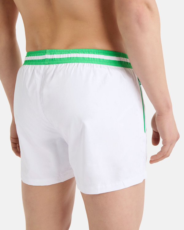 White baseball logo swim shorts - Iceberg - Official Website