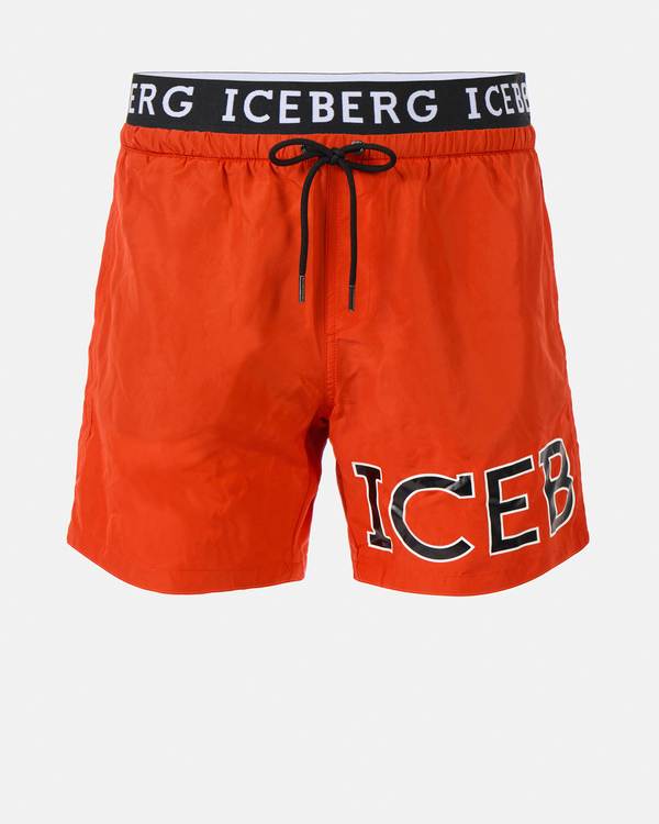 Pantaloncino mare corallo doppia fascia - Iceberg - Official Website