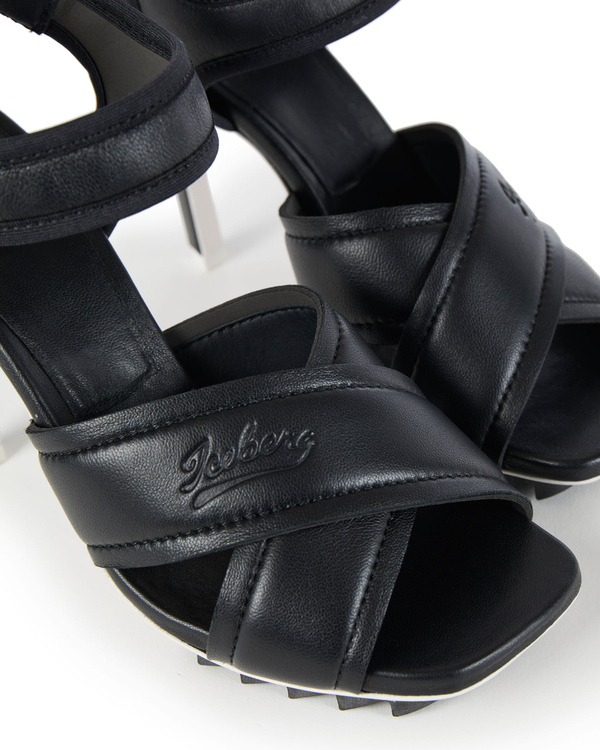 Black Strap Rubber Sole Sandals - Iceberg - Official Website